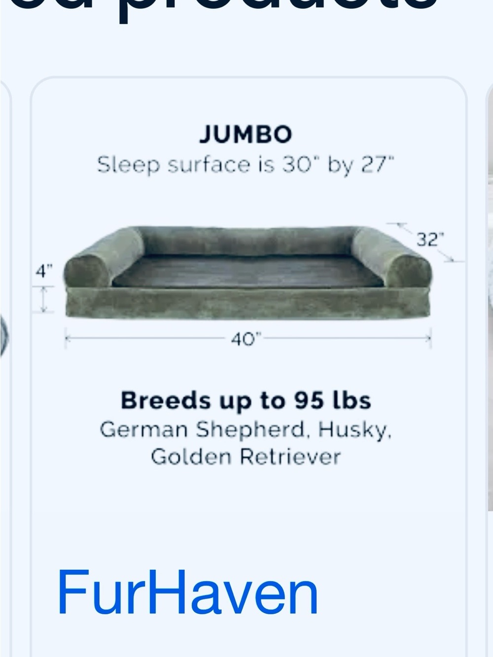 FurHaven Jumbo Bolster Dog Bed in Olive Green